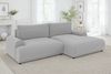 Ecksofa Lounge Schlaffunktion Bettkasten moderne L-Couch Ecke Rechts Hellgrau Bild 2