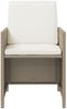 vidaXL 5-tlg. Garten-Essgruppe mit Kissen Poly Rattan Beige 3095527 Bild 5