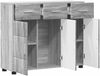Sideboard, Kommode mit Regal Graues Sonoma 88,5 x 30,5 x 73 cm j2044p Bild 5