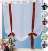 Raffgardine mit Schlaufen 80x160 cm Auswahl: rot - scarlet Bild 2