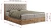 Boxspringbett, Schlafzimmerbett, Bettkasten - AMORE - 140 x 200 cm - Beige Stoff - H3 Bild 5