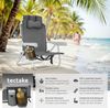 tectake Klappstuhl Aluminium Strandstuhl Coral-Klapper mit Rucksackfunktion (strandstuhl Coral, 1 St), Fünffach verstellbare Rückenlehne bis Liegeposition Bild 2