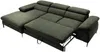 Vente-unique - SEPINA Sofa SamtStoff Grün - B 182 cm x H 75 cm x L 288 cm Bild 4