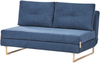Schlafsofa 3-Sitzer JERSLEV Stoff Blau Bild 4