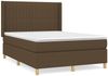 vidaXL Boxspringbett mit Matratze Dunkelbraun 140x190 cm Stoff, Härtegrad: H2 [3132148] Bild 2