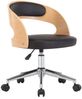 Bürostuhl, Drehstuhl, Schreibtischstuhl Schwarz Bugholz und Kunstleder Bild 2