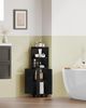 Badezimmerschrank, Eckschrank Badschrank, Toilettenschrank mit verstellbare Ablagen, 2 Seitentüren, schmales Badregal, einfache Montage, 20 x 20 x 79 cm, Schwarz Bild 4
