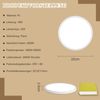ZMH Deckenlampe LED Deckenleuchte Flach - Schlafzimmerlampe 22CM Badezimmerlampe 18W Küchenlampe Schlafzimmer weiß Deckenbeleuchtung Flurlampe Decke Badlampe 3000K - 6500K für Küche Flur Bild 4