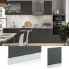 Frontblende Fame-Line Anthrazit Landhaus 60 cm ohne Arbeitsplatte Vicco Bild 2