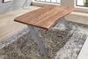 Esstisch Baumkante massiv Akazie natur 180 x 90 X-Gestell silber XANTEN 70288243 Bild 3