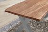 Esstisch Baumkante massiv Akazie natur 180 x 90 X-Gestell silber XANTEN 70288243 Bild 4