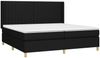 vidaXL Boxspringbett mit Matratze & LED Schwarz 200x200 cm Stoff, Härtegrad: H2 [3139063] Bild 4