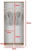 Garderoben-Set Harry, Moderner Kleiderschrank mit Polsterplatten und Schuhschrank – Ideal für Flur und Eingangsbereich (Sonoma Eiche, Trinity 14), 185 x 40 x 140 cm Bild 3