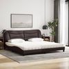vidaXL Bett mit Matratze "Hvar" Dunkelbraun 200x200 cm Stoff 3208558 Bild 3