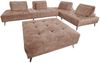 KAWOLA Sofa WIOLO Ecksofa velvet mit Hocker taupe 80 x 350 x 350 cm Bild 3