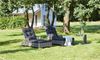 Gartenliege Barcelona, Rattan, Schwarz, 70 x 85 x 188 cm Bild 3
