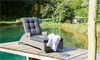 Gartenliege Barcelona, Rattan, Schwarz, 70 x 85 x 188 cm Bild 2