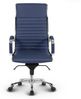 VERSEE Design Bürostuhl Chefsessel Montreal - Echt-Leder - blau - Drehstuhl, Bürodrehstuhl, Schreibtischstuhl, Chefstuhl, Designklassiker, hochwertige Verarbeitung, Stuhl, 150 kg Belastbarkeit Bild 2
