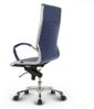 VERSEE Design Bürostuhl Chefsessel Montreal - Echt-Leder - blau - Drehstuhl, Bürodrehstuhl, Schreibtischstuhl, Chefstuhl, Designklassiker, hochwertige Verarbeitung, Stuhl, 150 kg Belastbarkeit Bild 3