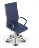 VERSEE Design Bürostuhl Chefsessel Montreal - Echt-Leder - blau - Drehstuhl, Bürodrehstuhl, Schreibtischstuhl, Chefstuhl, Designklassiker, hochwertige Verarbeitung, Stuhl, 150 kg Belastbarkeit Bild 4