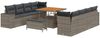 vidaXL Gartensofa-set mit Kissen mit Speicher 11 pcs Grau Poly-Rattan 3363938 Bild 2