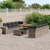 vidaXL Gartensofa-set mit Kissen mit Speicher 11 pcs Grau Poly-Rattan 3363938 Bild 3