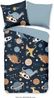 Pure Bettwäsche Microfaser Bettwäsche 135 X 200 cm + 1- 80 X 80 cm Spacedino blau dino, Microfaser, 2 teilig, bettwäsche 135x200 microfaser sale warm weihnachten 135x200 bettbezug Bild 4