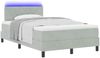 vidaXL Boxspringbett mit Matratze Hellgrau 120 x 190 cm Samt 3339092 Bild 3