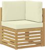 vidaXL Outdoor-Sofagarnitur 4 pcs Weiß und Creme 187,5 x 128,5 x 73 cm 3391745 Bild 4