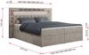 Boxspringbett - Doppelbett mit Multipocket-Matratze und LED - GOLD-6 - 140x200cm - Beige Stoff - H3 Bild 5