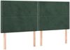 vidaXL Boxspringbett mit Matratze Dunkelgrün 200x200 cm Samt 3137806 Bild 5