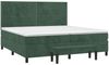 vidaXL Boxspringbett mit Matratze Dunkelgrün 200x200 cm Samt 3137806 Bild 3