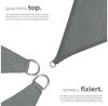 tectake Sonnensegel, (Set, 3,6 x 3,6 m), rechteckig mit UV-Schutz 50+ Bild 3