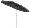 Sekey Sonnenschirm 300x160 cm Doppelsonnenschirm Marktschirm Gartenschirm, mit Kurbel, LxB: 300,00x160,00 cm, Oval Sonnenschirm mit Sonnenschutz UV50+ Bild 4