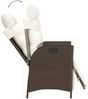 vidaXL 9-tlg. Garten-Essgruppe mit Kissen Braun Poly Rattan 3213419 Bild 4