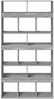 vidaXL Bücherregal Grau Sonoma 100x33x187,5 cm Holzwerkstoff 3309380 Bild 4