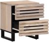 vidaXL Nachttisch 40x34x46 cm Gebleichtes Massivholz Mango 377432 Bild 2