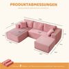 LITBIRD Ecksofa U-förmig 272 x 175 x 61 cm, modulares Oversize-Schlafsofa, montagefrei, mit Recamiere, extra tief sitzend, als Schlafsofa nutzbar Bild 2