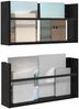 vidaXL Magazinregal 2 pcs Schwarz Eichen-Optik 60 x 12 x 30 cm 890793 Bild 3