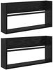 vidaXL Magazinregal 2 pcs Schwarz Eichen-Optik 60 x 12 x 30 cm 890793 Bild 2