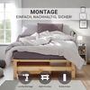 Holzbett 90x200 mit Matratze Bettkasten 2er Set Holzbettrahmen Palettenbett Einzelbett Bett Massiv Holz Bild 5
