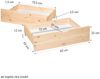 Holzbett 90x200 mit Matratze Bettkasten 2er Set Holzbettrahmen Palettenbett Einzelbett Bett Massiv Holz Bild 4