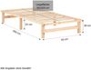 Holzbett 90x200 mit Matratze Bettkasten 2er Set Holzbettrahmen Palettenbett Einzelbett Bett Massiv Holz Bild 3