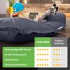 Green Bean® 2er Set XXL Sitzsack "Square+Stay" inkl. Poufmit mit EPS-Perlen - Riesensitzsack 140x180 Liege-Kissen Bean-Bag Chair - Dunkelgrau Bild 2