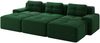 Sofa mit 74 cm Tiefsitz, grün, modular, rahmenlos, Cordbezug, weiche 32D-Schaumpolsterung und breiten Armlehnen,69x293x177 cm Bild 4