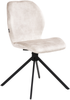Esszimmerstuhl 4er Set drehbar MORRISON Samtstoff Hellbeige Bild 4