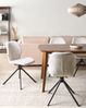 Esszimmerstuhl 4er Set drehbar MORRISON Samtstoff Hellbeige Bild 3