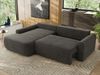 Ecksofa, L-förmiges, lose Kissen, DL-Schlaffunktion, (H 100 x T 187 x B 273 cm) - CUBO L - Velours Dunkelgrau - linke Seite Bild 4