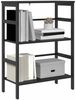vidaXL Bücherregal Schwarz Eichen-Optik 60 x 29,5 x 81 cm 883916 Bild 3