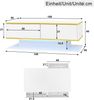 Couchtisch 100x50x40 cm, Hochglanz, mit 3 Schubladen, offenem Fach und LED-Lichtstreifen Bild 5